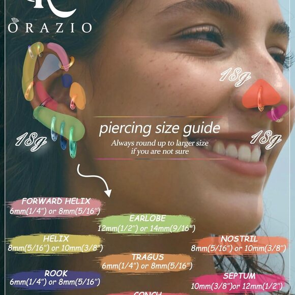 Stainless Steel Hoop Earrings 12 Pairs Multicolor Hypoallergenic Men Women - Picture 2 of 8